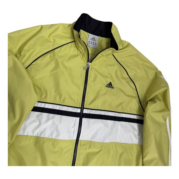 ADIDAS Vintage Y2K 2000s Neon Lightweight Windbreaker Jacket Womens Medium - Picture 4 of 5